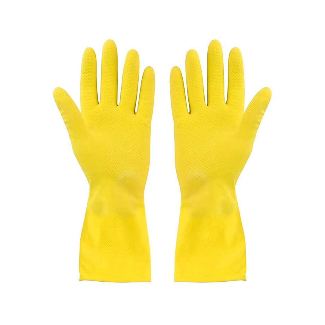 Casa De Amor Reusable and Washable Dish washing / Kitchen / Industrial / Gardening Rubber Latex Hand Cleaning Gloves For Men Women 12 Inches Long
