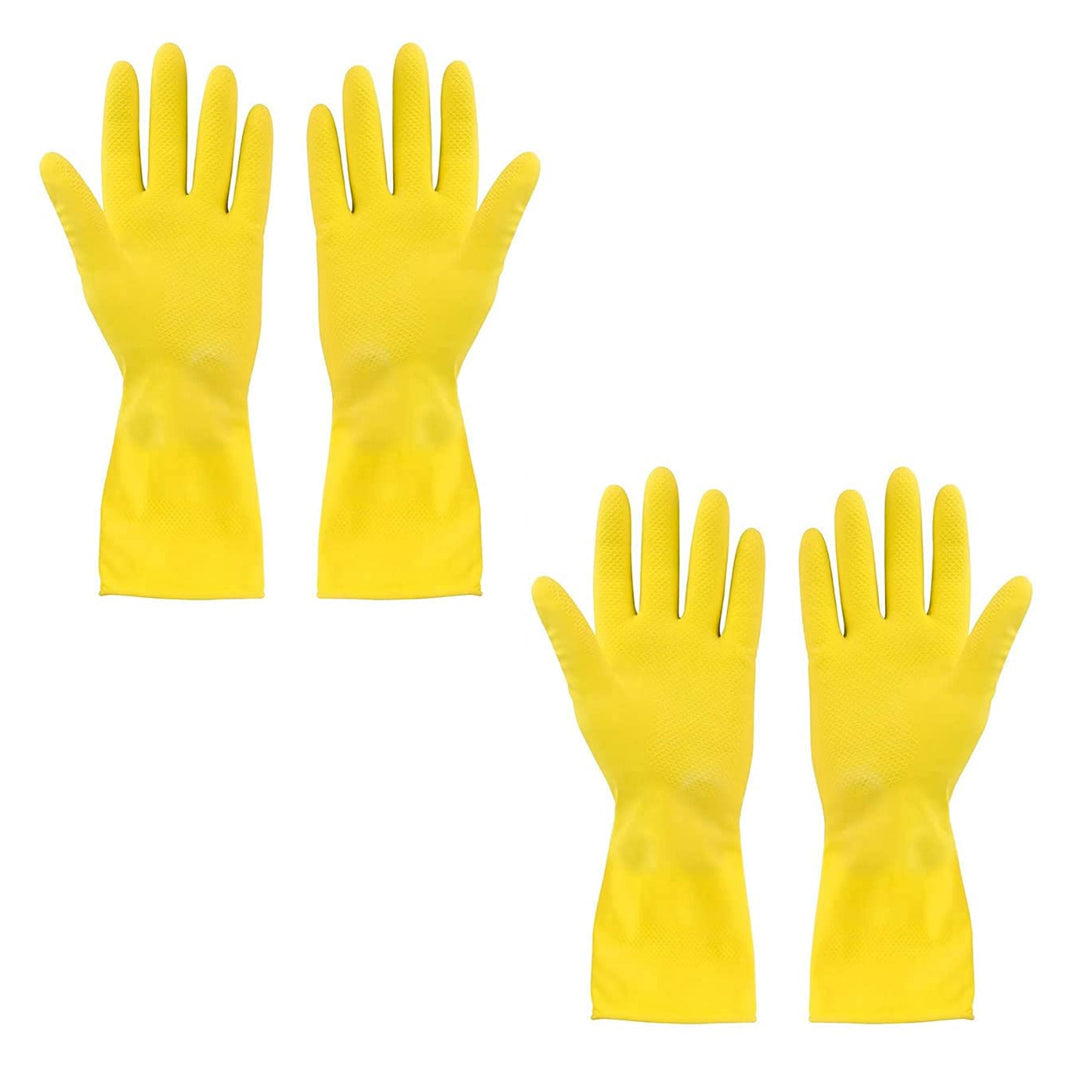 Casa De Amor Reusable and Washable Dish washing / Kitchen / Industrial / Gardening Rubber Latex Hand Cleaning Gloves For Men Women 12 Inches Long
