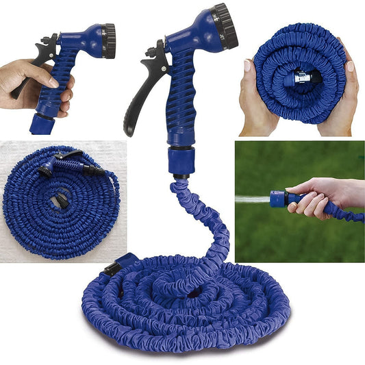 Casa De Amor Magic Garden Hose with Spray Gun, Approx 4 Meter Pipe (1 Set / Blue Color)