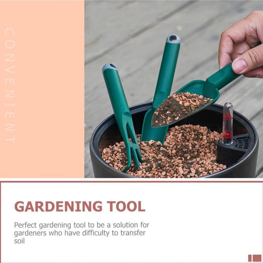 Casa De Amor Mini Gardening Tools Kit - Cultivator and Trowel | Heavy Duty Plastic (2 Piece)