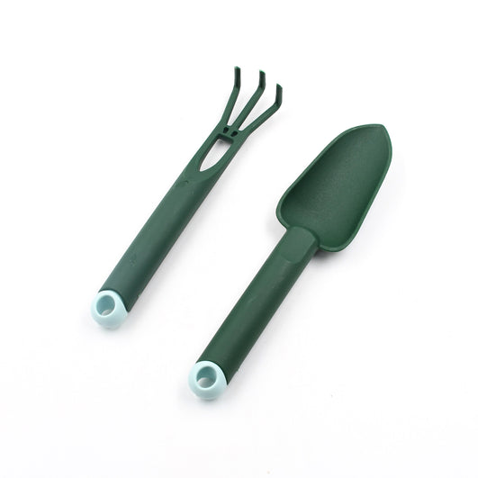 Casa De Amor Mini Gardening Tools Kit - Cultivator and Trowel | Heavy Duty Plastic (2 Piece)