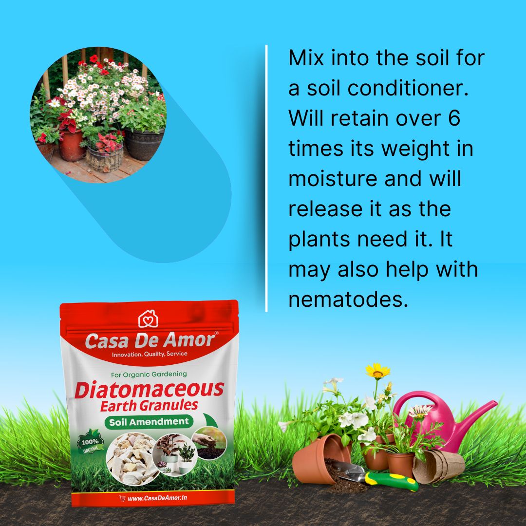 Casa De Amor Diatomaceous Earth Granules for Soil Amendment- 900 gm