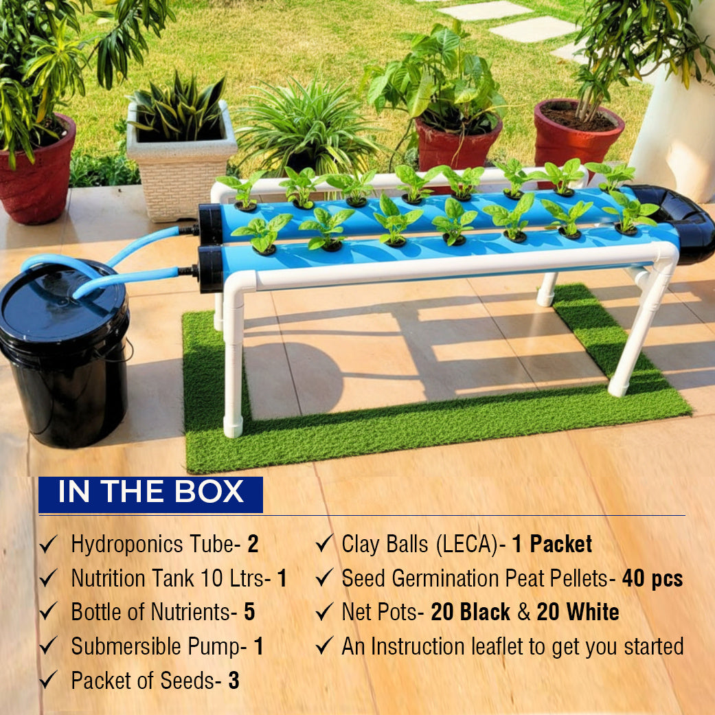 Casa De Amor Hydroponics Kit for Home- 20 Plants, Beginners Hydroponic System- Reusable for Indoor/Outdoor hydroponics, Seeds Included