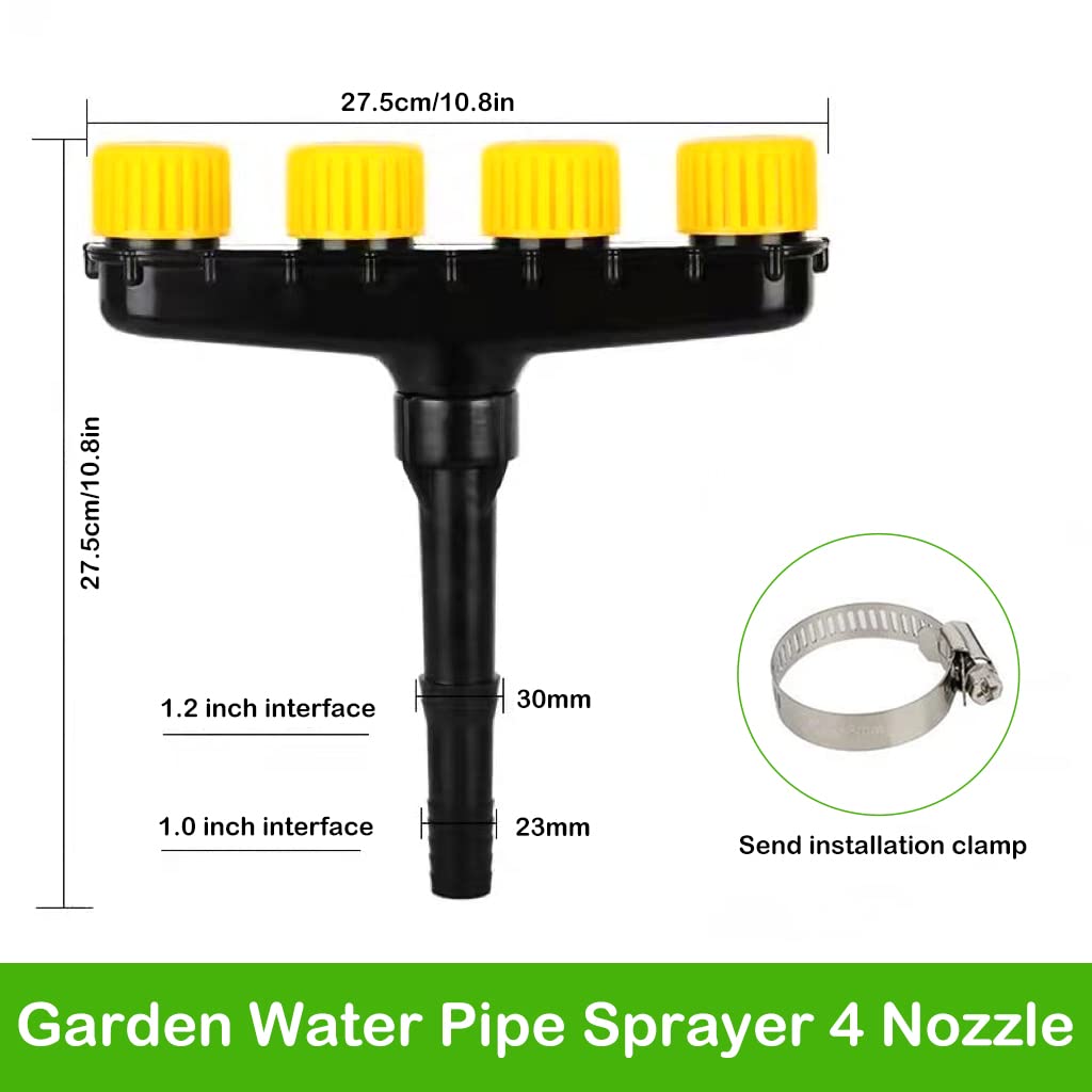 Casa De Amor Garden Water Pipe Sprayer 4 Nozzle Irrigation Sprinkler for Lawn, Plants & Irrigation