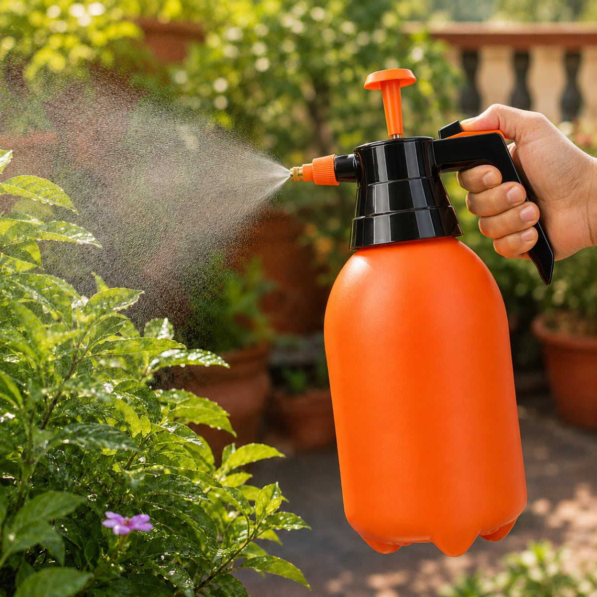 Casa De Amor 2L Spray Pump for Plants, Garden Water Sprayer with Adjustable Brass Nozzle