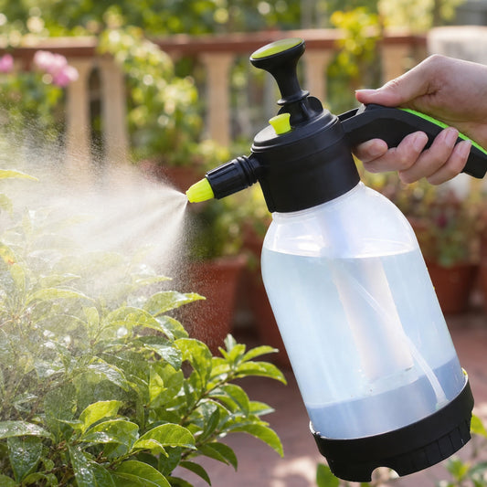 Casa De Amor 2L Pressure Spray Pump with Adjustable Nozzle, Transparent Compression Sprayer Bottle for Plants, Leak-Proof