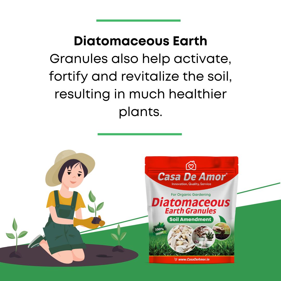 Casa De Amor Diatomaceous Earth Granules for Soil Amendment- 900 gm