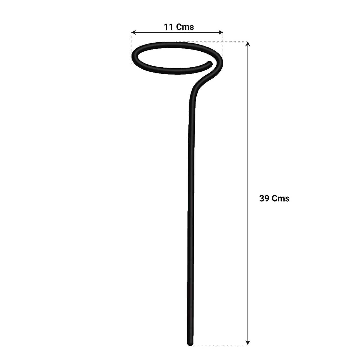 Casa De Amor 16 inches Metal Plant Stakes I Garden Plant Trellis for Amaryllis Orchid Lily Rose Tomatoes I Free Plastic Clips