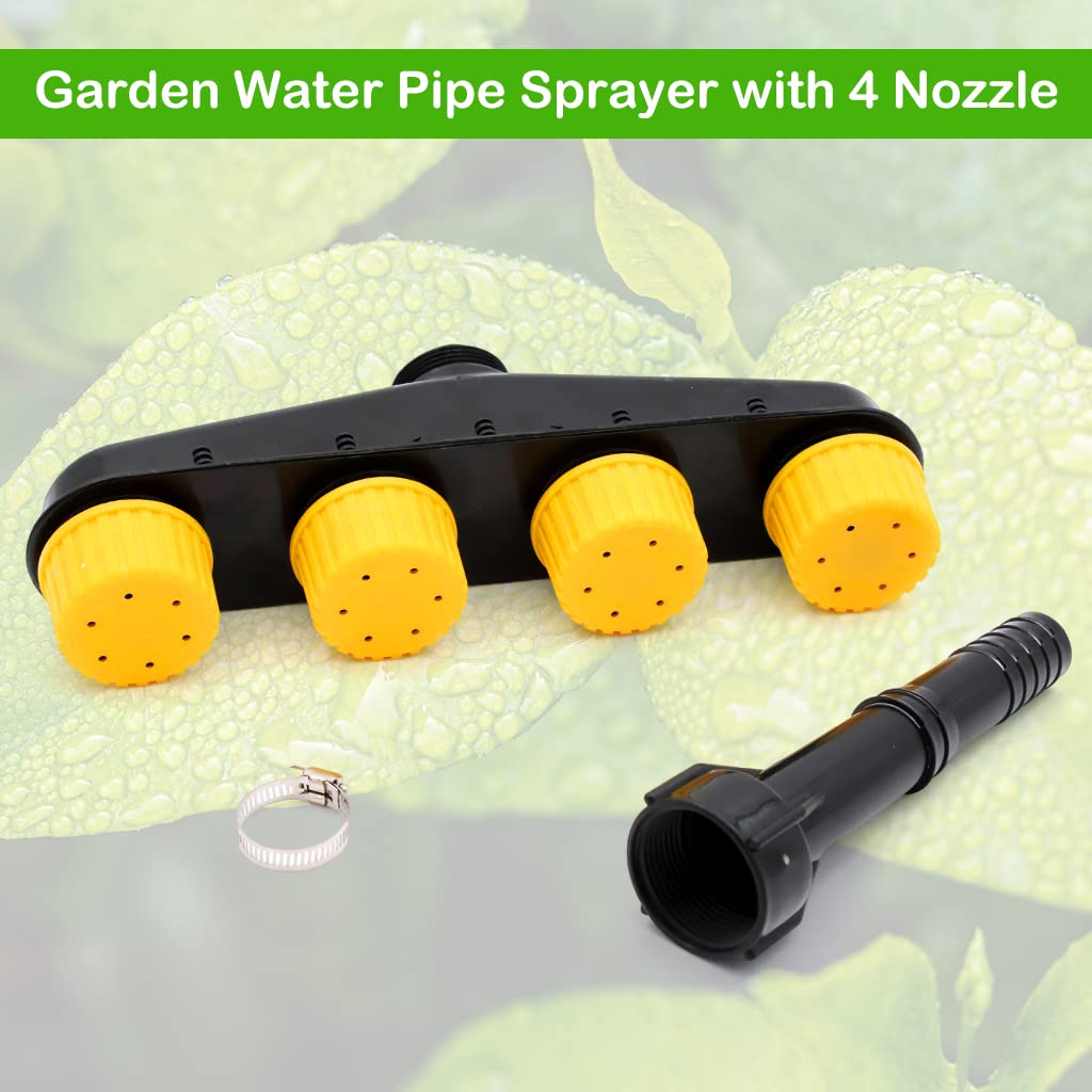 Casa De Amor Garden Water Pipe Sprayer 4 Nozzle Irrigation Sprinkler for Lawn, Plants & Irrigation