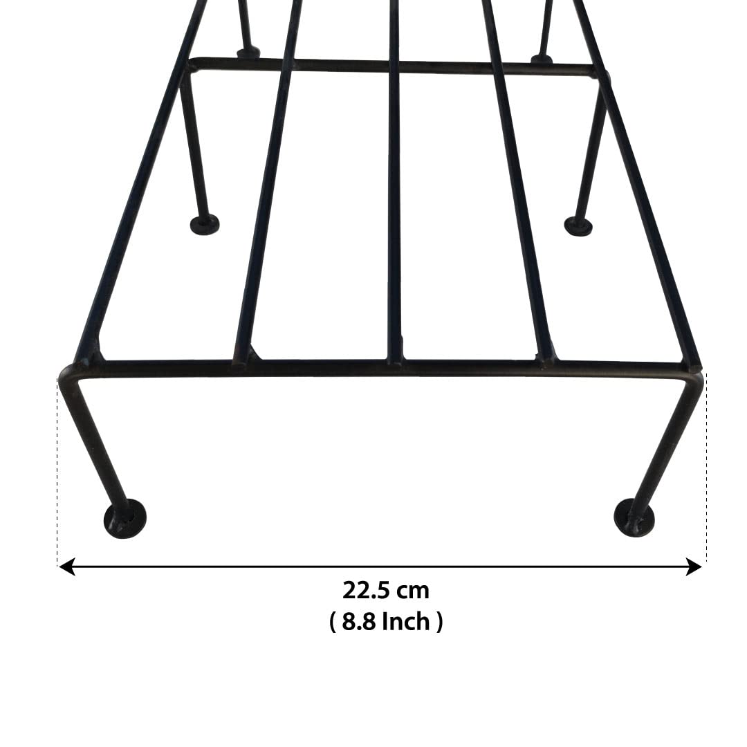 Casa De Amor Rectangular Metal Plant Stand, Pot Stand- 24 inches for Indoor & Outdoor Use