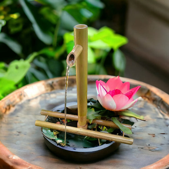 Casa De Amor Outdoor Bamboo Fountain | Without Base Bowl