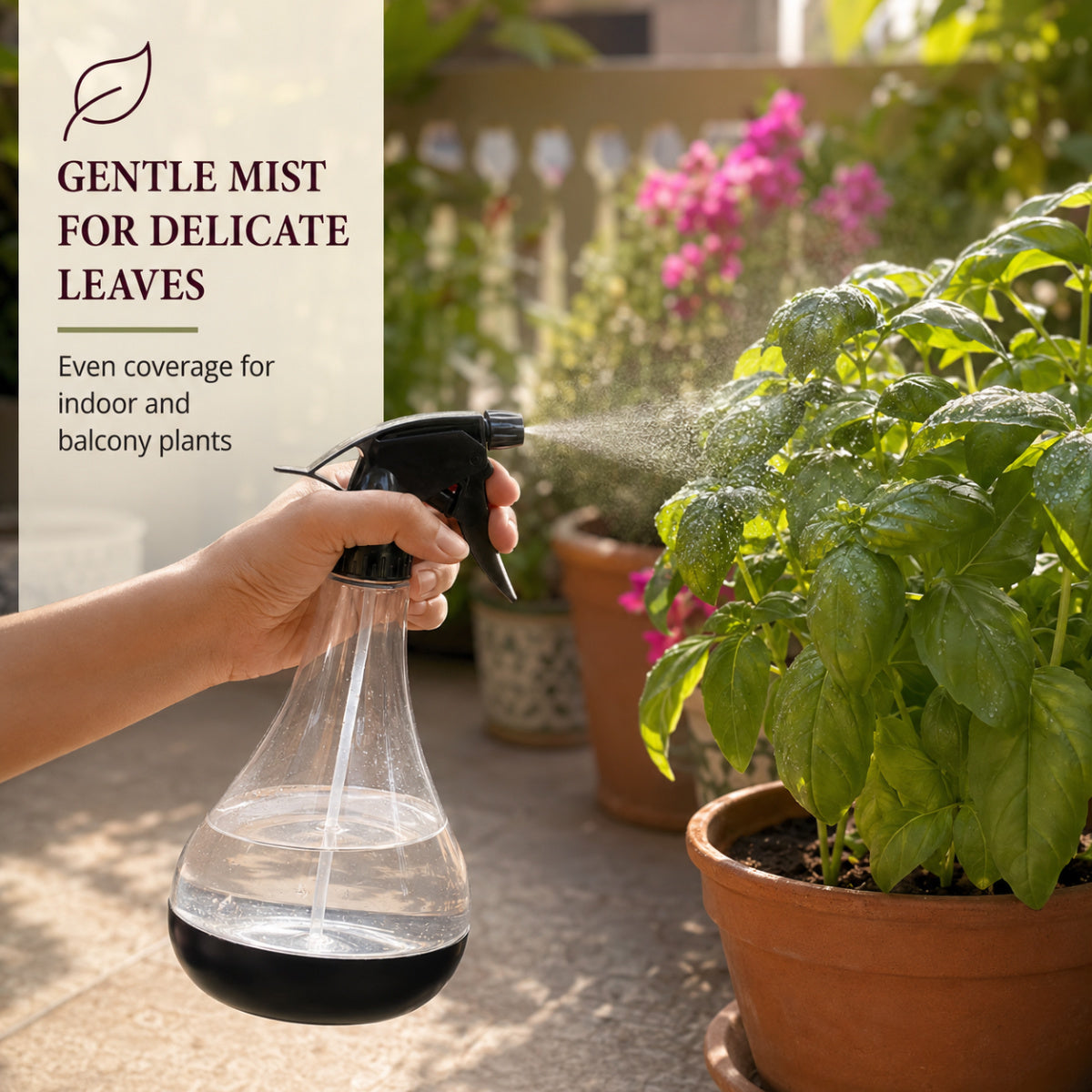 Casa De Amor 700 ml Spray Bottle for Plants, Compact Garden Water Sprayer with Adjustable Mist & Jet Nozzle