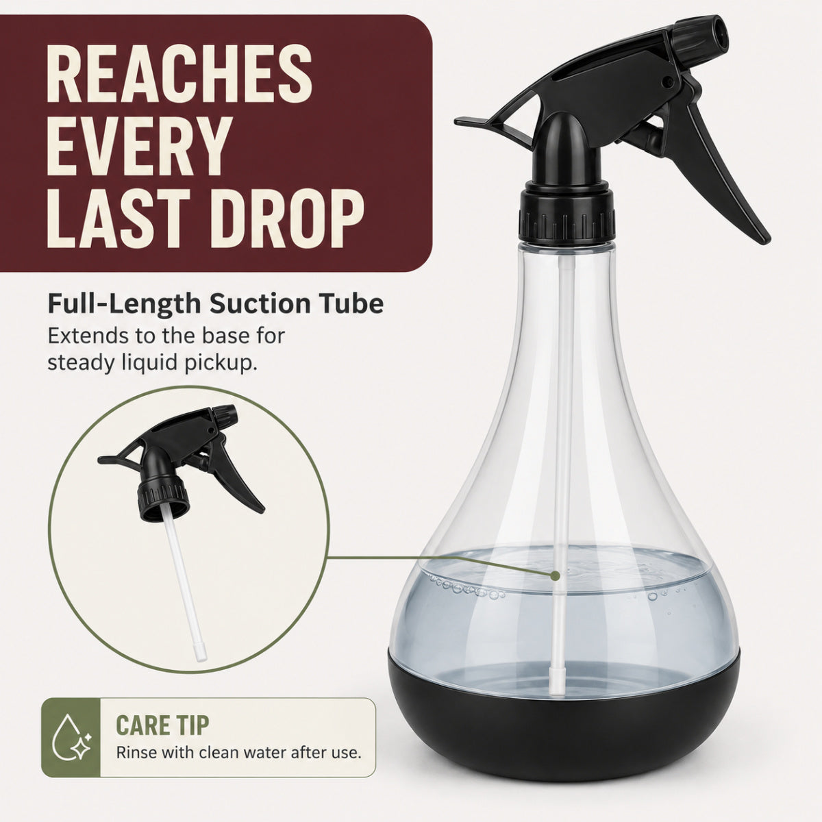 Casa De Amor 700 ml Spray Bottle for Plants, Compact Garden Water Sprayer with Adjustable Mist & Jet Nozzle