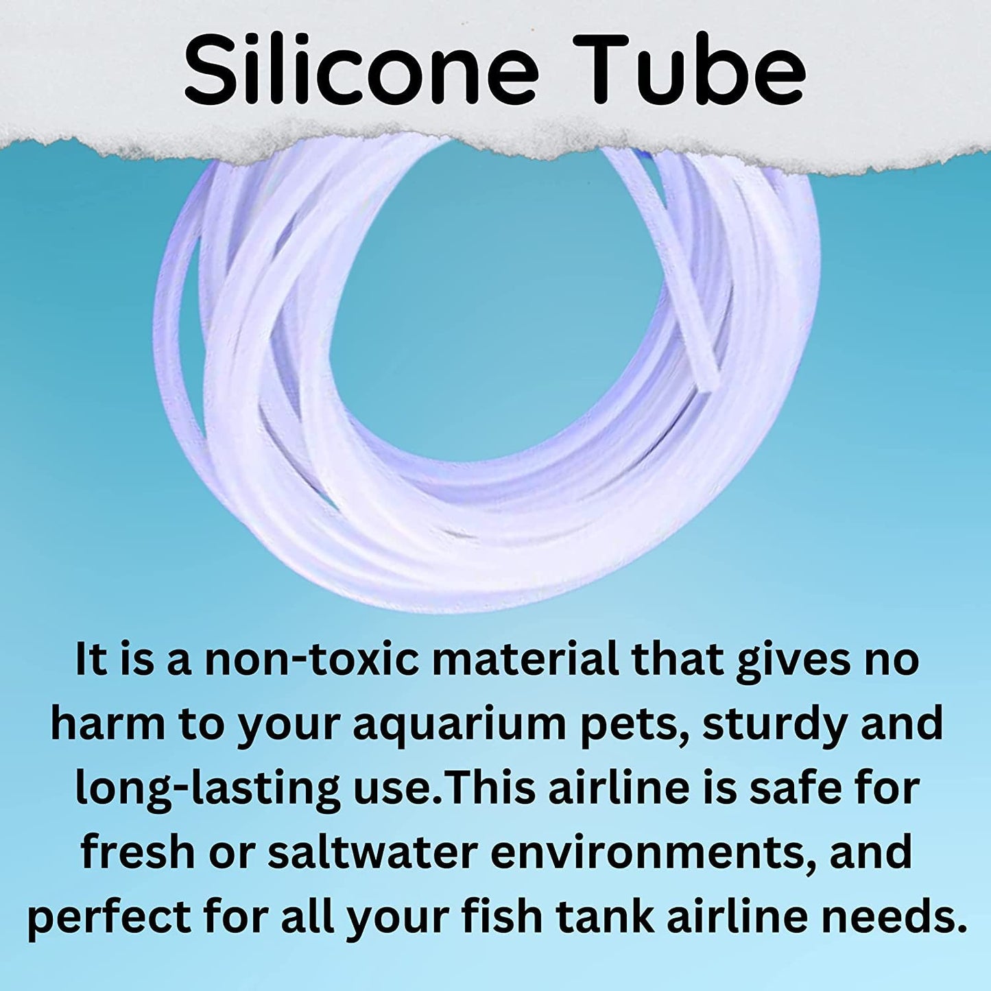 Casa De Amor Silicone Aquarium/Fish Tank Airline Tubing Pump Hose, Soft Fish Tank Pipe for Air Pump, Check Valves, and Air Stone (Diameter- 5mm)