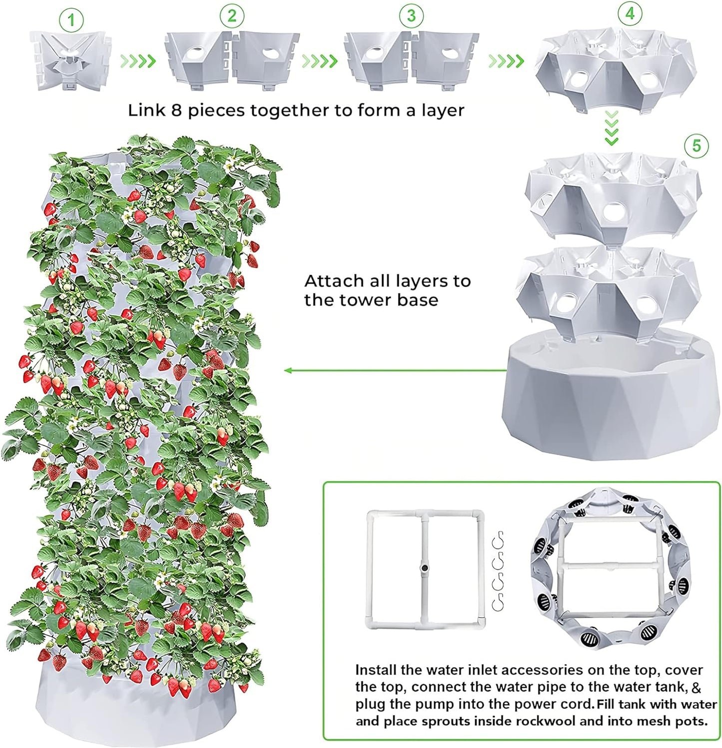 Casa De Amor Aeroponic Growing Towers, Hydroponics Vertical Garden Systems