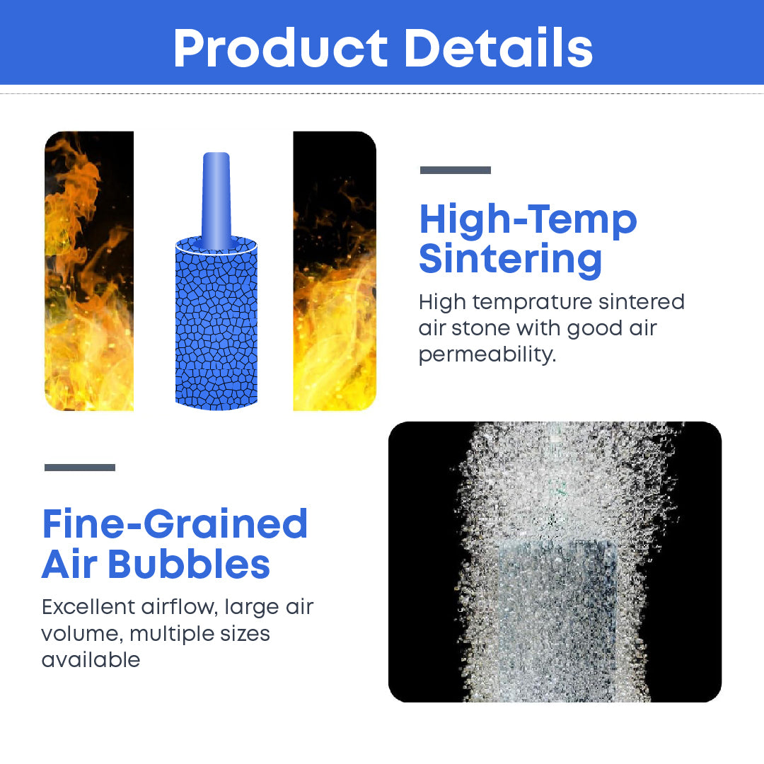 Casa De Amor 1 Inch Air Stone Cylinder Bubble Diffuser for Aquarium Fish Tank Air Pump Hydroponics