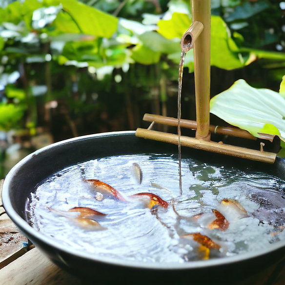 Casa De Amor Outdoor Bamboo Fountain | Without Base Bowl