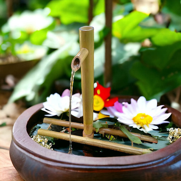 Casa De Amor Outdoor Bamboo Fountain | Without Base Bowl