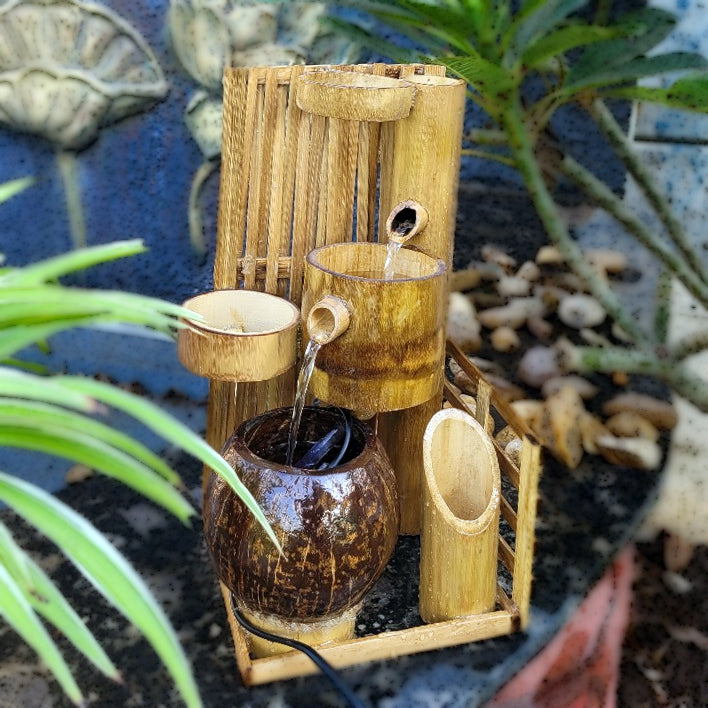 Casa De Amor Bamboo Fountain for Indoor Outdoor Living Room Home Decor and Gifts