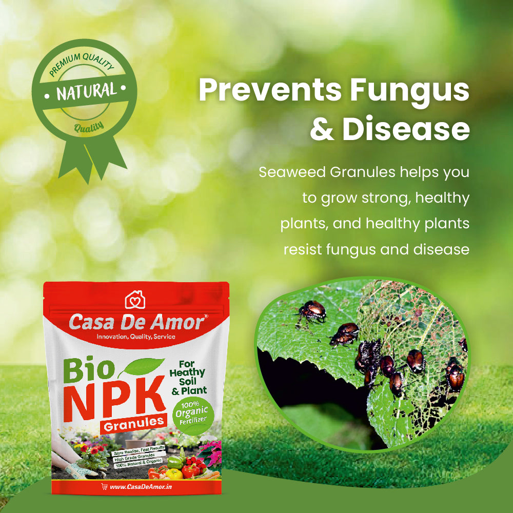 Casa De Amor Organic NPK Bio Fertilizer Granules, Perfect to Use on All Plants and Gardening