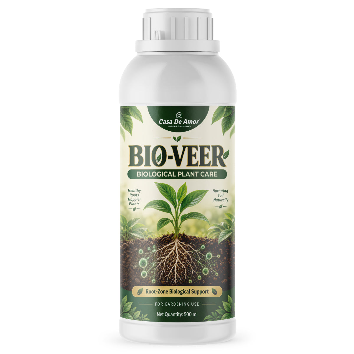 Casa De Amor Organic Bio-Veer Biological Root-Zone Plant Care Liquid, 500 ml