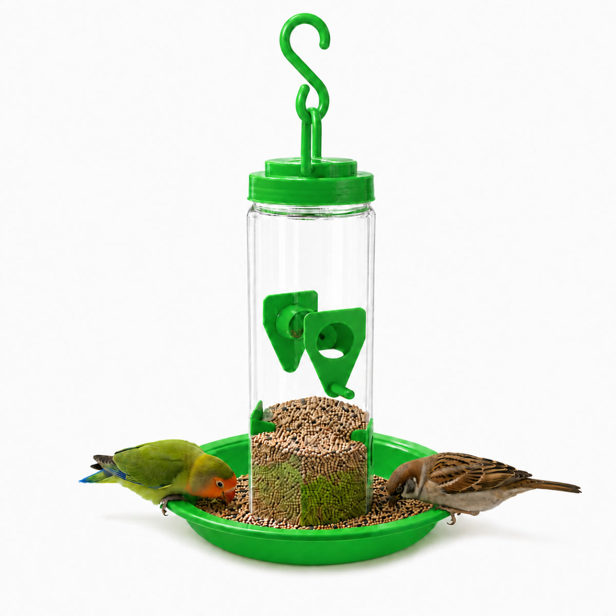 Casa De Amor Hanging Bird Feeder for Outdoor Garden| Balcony & Terrace | Green, Pack of 1
