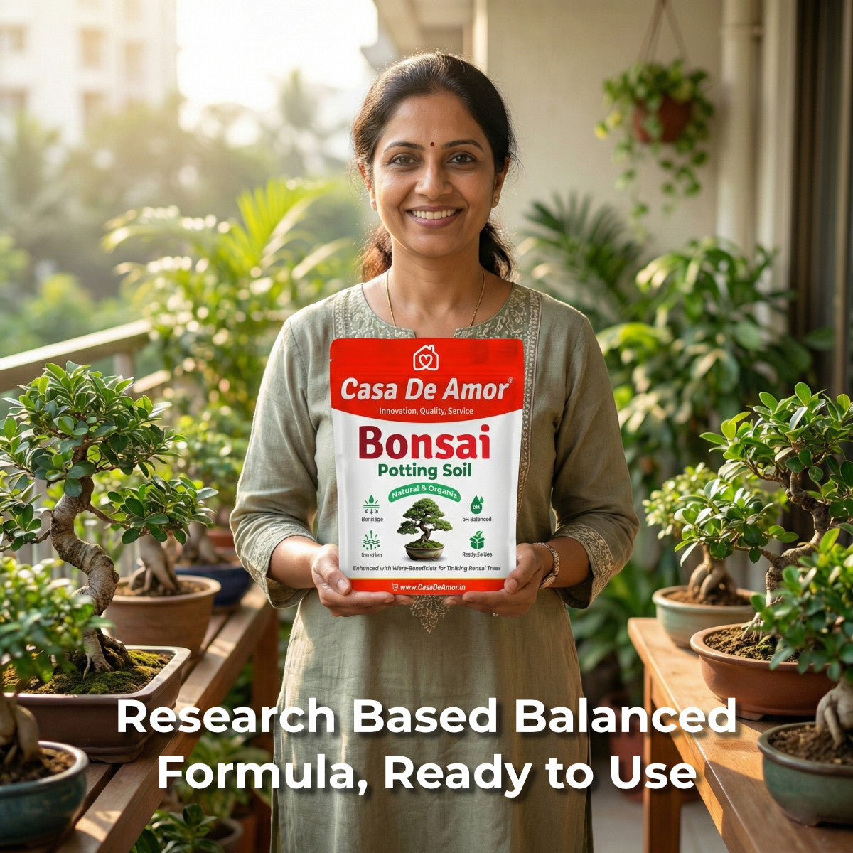 Casa De Amor Organic Bonsai Potting Soil | Ready-to-Use Bonsai Soil Mix
