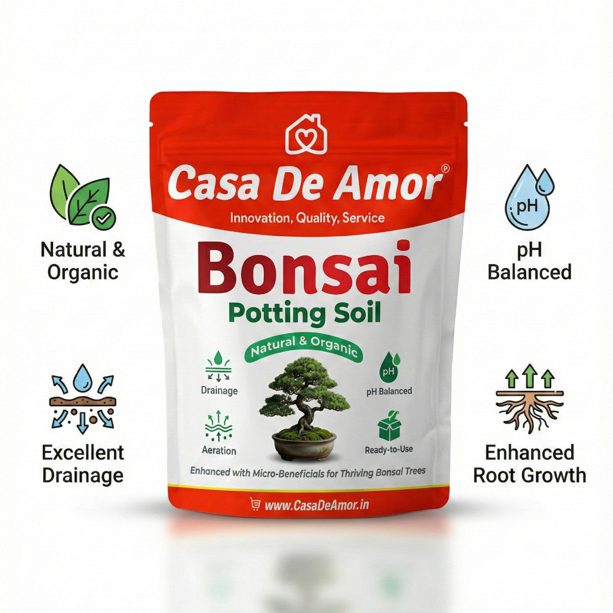 Casa De Amor Organic Bonsai Potting Soil | Ready-to-Use Bonsai Soil Mix