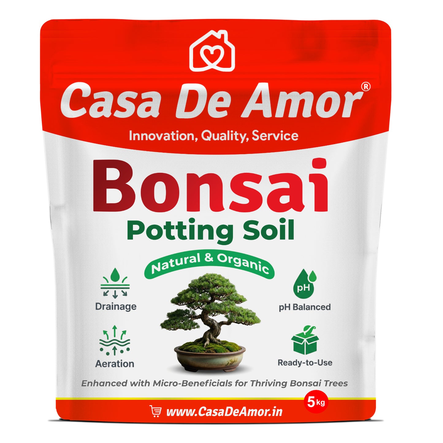 Casa De Amor Organic Bonsai Potting Soil | Ready-to-Use Bonsai Soil Mix