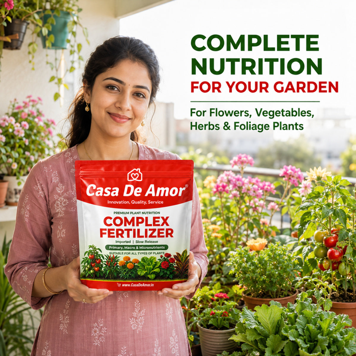 Casa De Amor Complex Fertilizer for Plants, Slow-Release Nutrients