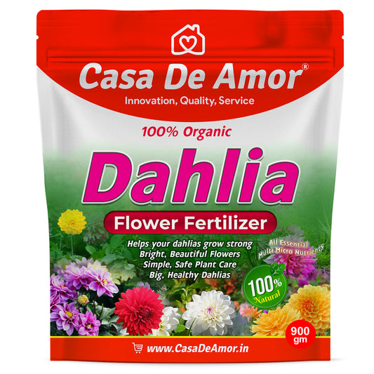 Casa De Amor Organic Dahlia Flower Fertilizer – Boost Blooms for More Size and Beauty
