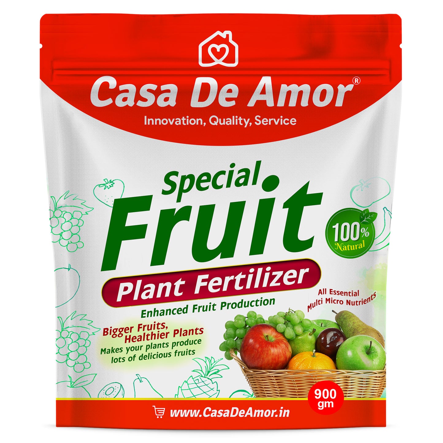 Casa De Amor Special Fruit Plant Fertilizer- Nourish for Bigger, Healthier, and Crack-Free Harvests