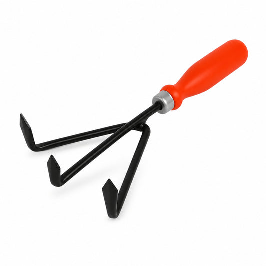 Casa De Amor Hand Cultivator 1 Pc, Manual Garden Tiller with Ergonomic Handle, Metal Claw Tool for Soil Loosening, Digging, Mixing, Aerating & Home Gardening