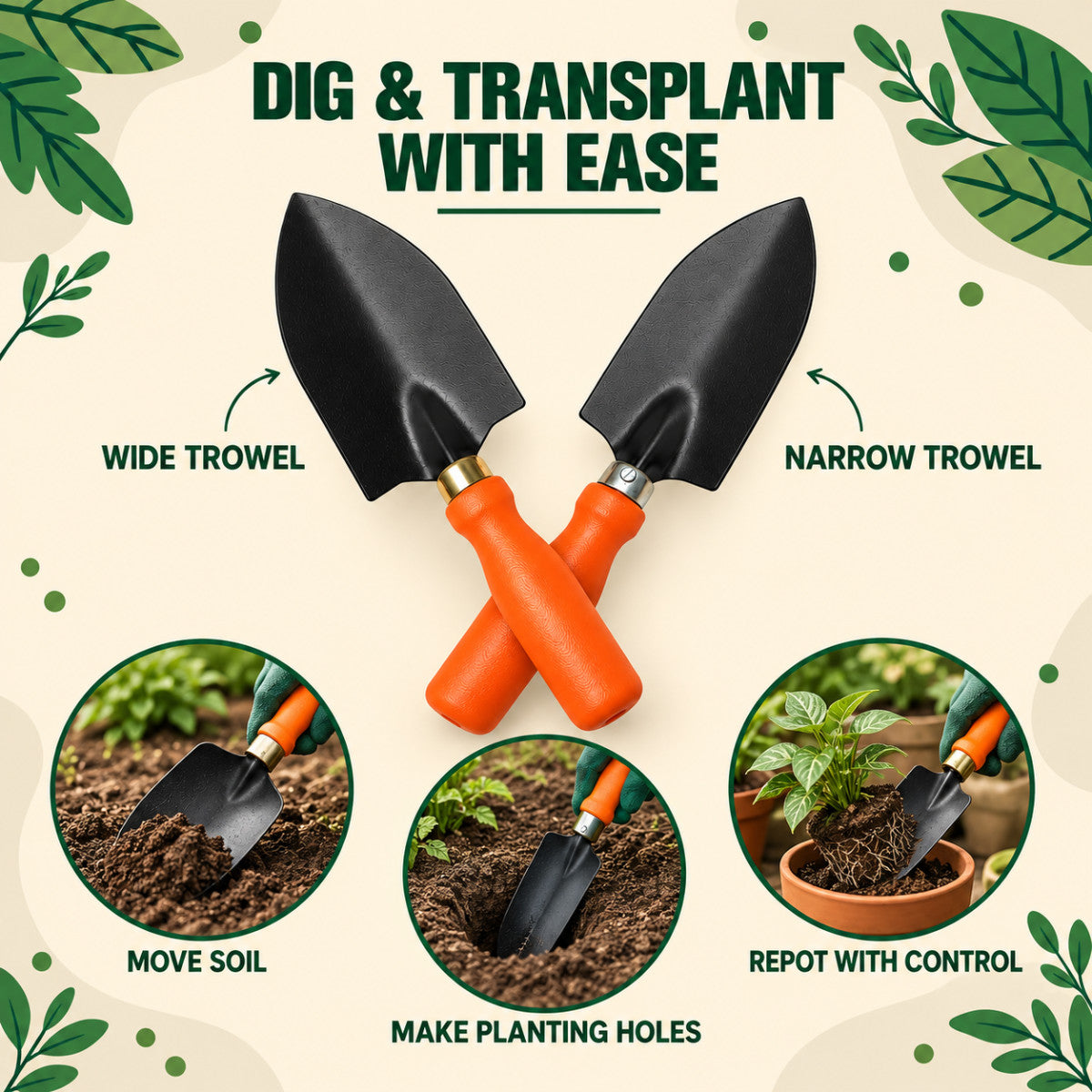 Casa De Amor Gardening Tools Kit-5 Pcs | Home Gardening Tool Set
