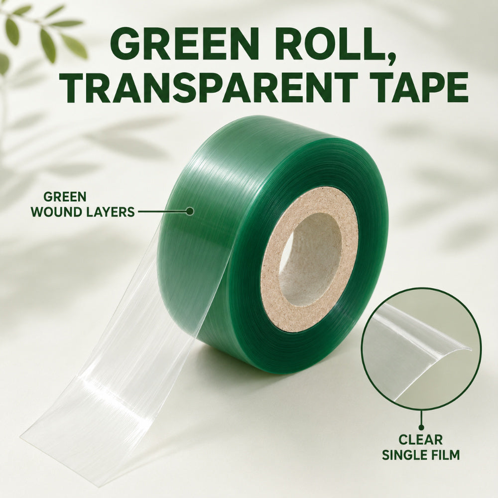 Casa De Amor Grafting Tape for Plants, 1 Inch Transparent Stretchable Grafting Film for Fruit Trees, Budding, Nursery, Branch Wrapping and Plant Repair, Pack of 1