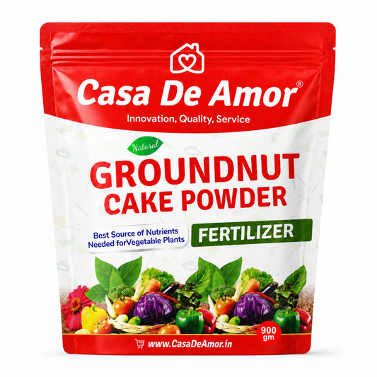 Casa De Amor Natural Groundnut Cake Powder Fertilizer for Home, Balcony, Terrace & Outdoor Gardening (900 Gm)