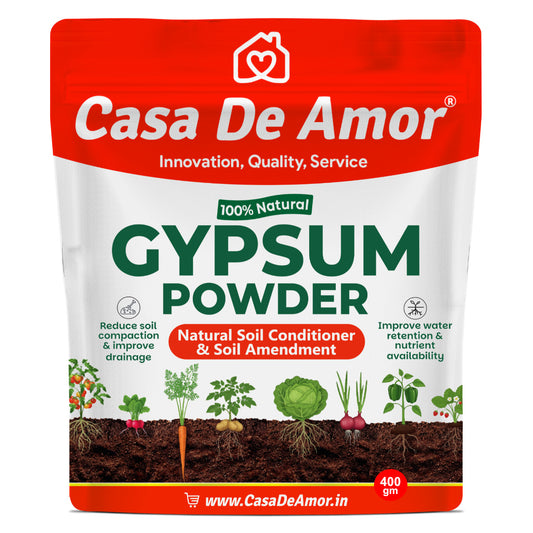 Casa De Amor Gypsum Powder for Plants | Natural Soil Conditioner & Soil Amendment for Lawn and Garden