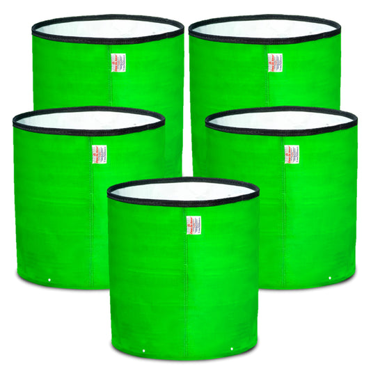 Casa De Amor 12x12 Inch HDPE Grow Bag Heavy Duty Round Planter Bag with Black Top Border | Reusable Grow Bags for Home Garden, Vegetables, Flowers & Terrace Gardening, 260 GSM