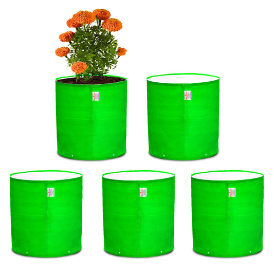 Casa De Amor 9X9 Inch HDPE Green Grow Bags | Terrace Gardening Vegetable, Flower and Herbs | 260 GSM