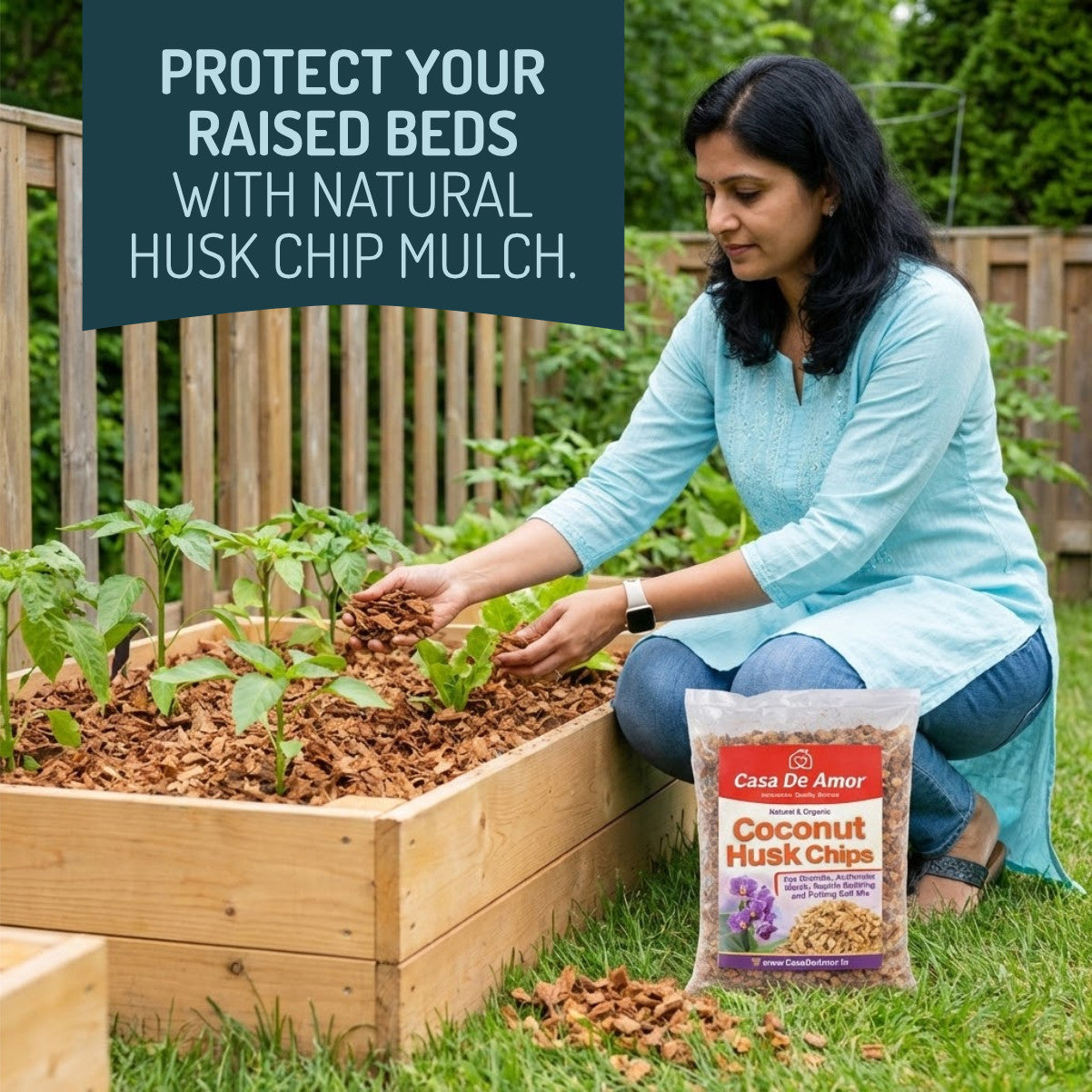 Casa De Amor Natural Coconut Husk Chip Fiber for Orchids, Anthurium, Mulch, Reptile Bedding, Potting Soil Mix for Indoor & Outdoor, Growing Media