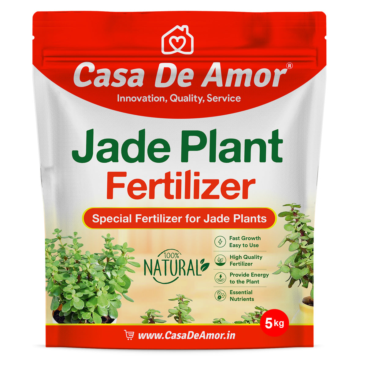 Casa De Amor Organic Jade Plant Fertilizer, Heathier Greener and Shini