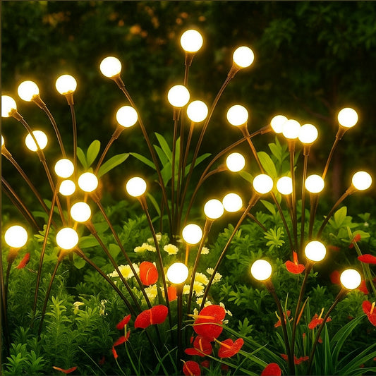 Casa De Amor Solar Garden Light for Outdoor Decoration | Swaying Firefly Lights for Balcony, Patio, Terrace, Lawn, Pathway | Waterproof, Solar Powered, Warm White LED Lamps