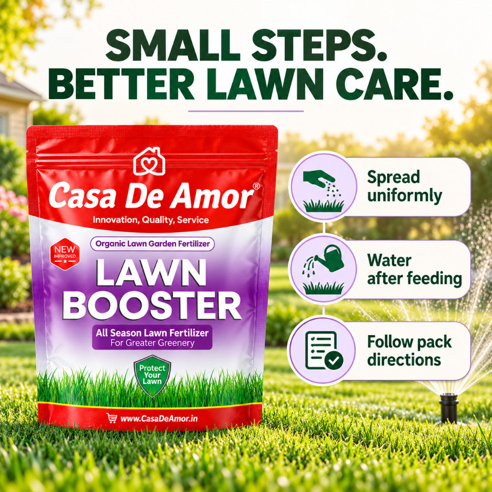 Casa De Amor Lawn Booster, 100% Organic Lawn Bio-Fertilizer, for Lush Green Lawn Grass