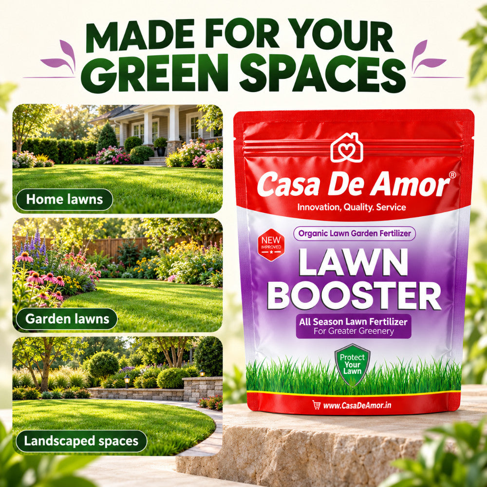 Casa De Amor Lawn Booster, 100% Organic Lawn Bio-Fertilizer, for Lush Green Lawn Grass