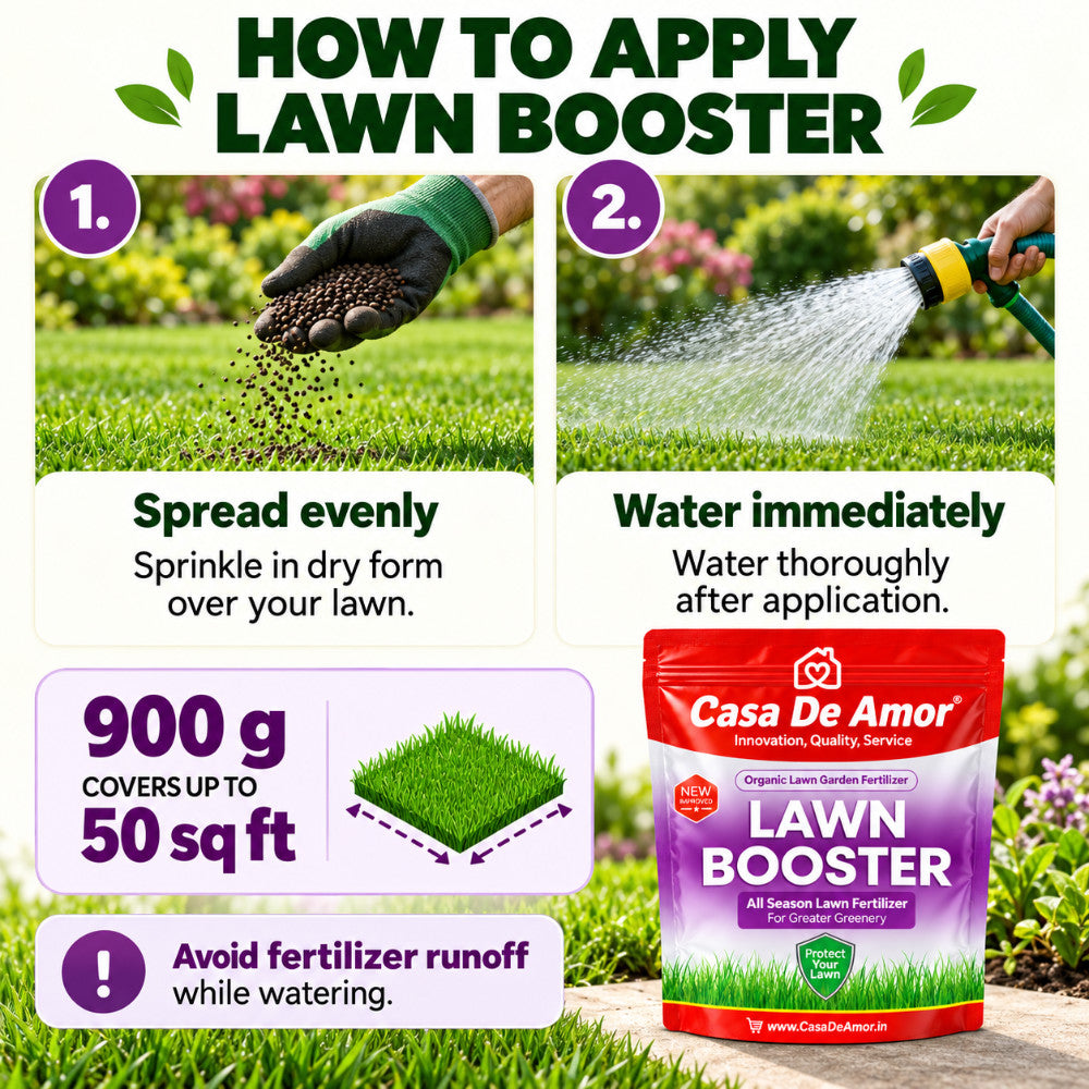 Casa De Amor Lawn Booster, 100% Organic Lawn Bio-Fertilizer, for Lush Green Lawn Grass
