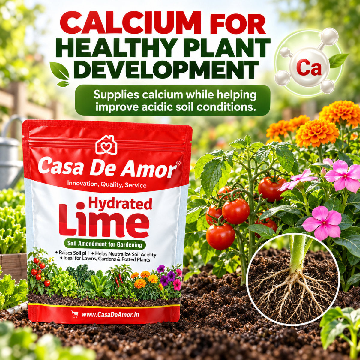 Casa De Amor Hydrated Lime for Gardening and Soil Amendment