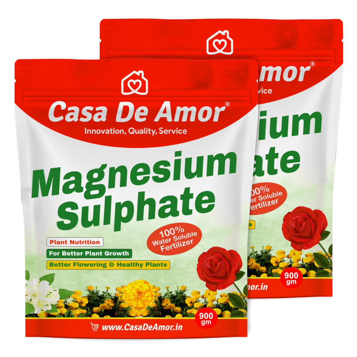 Casa De Amor Magnesium Sulphate for Better Plant Growth, Suitable for all types of plants - flowers, vegetables, indoor plants, outdoor plants