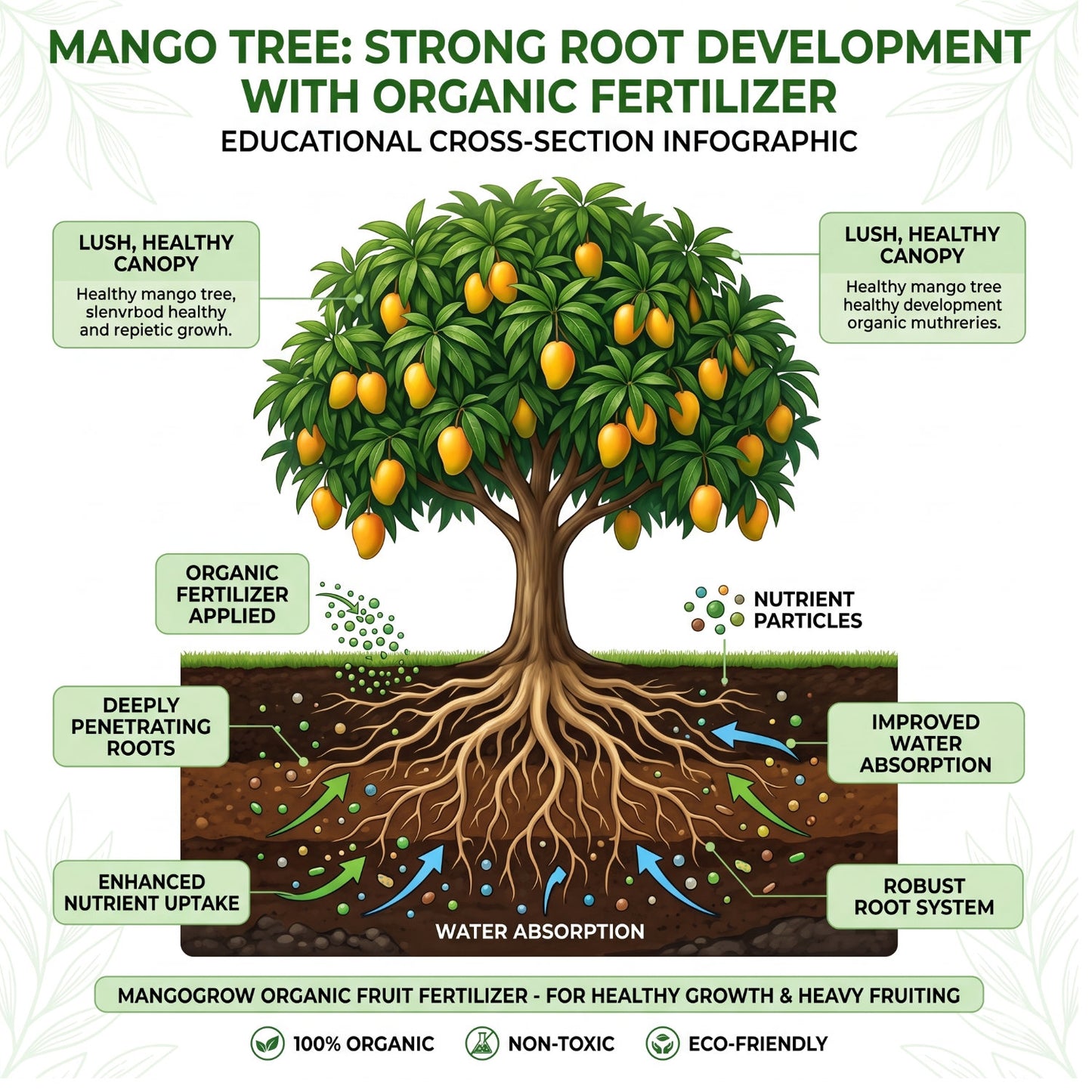 Casa De Amor Mango Plant Fertilizer for Faster Growth, Flowering & Fruiting | Improves Mango Size & Taste | Suitable for All Mango Trees & Plants | Natural Nutrient Formula
