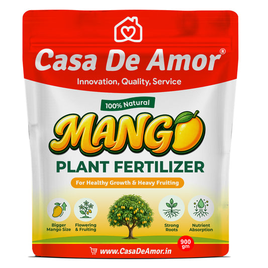 Casa De Amor Mango Plant Fertilizer for Faster Growth, Flowering & Fruiting | Improves Mango Size & Taste | Suitable for All Mango Trees & Plants | Natural Nutrient Formula
