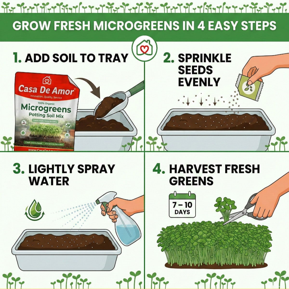 potting mix for microgreens Microgreens Potting Soil, Organic, Grow Microgreens in Kitchen – Casa De Amor